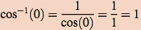 cosine inverse