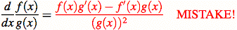 quotient rule