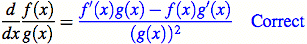 quotient rule